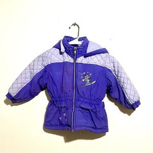 Vintage Baby Girls Disney Minnie Mouse Puffer‎ Jacket Size 3T
